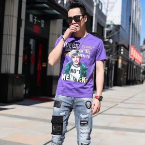 Digital print strikket t-shirt