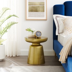 Bronze Metal Nordic Round Sidebord Moderne til stue Home Furniture