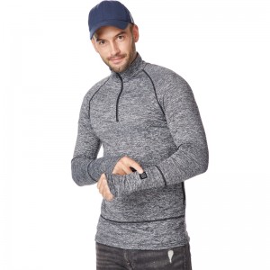 Letvægt opvarmet under tøj, grå opvarmet undertøj med batteristrøm