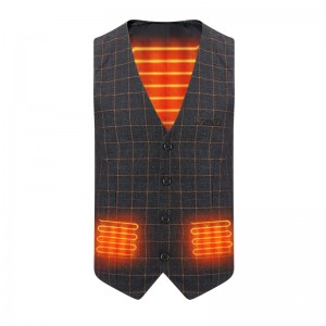 Hot selling stilfulde opvarmede mænd waistcoat med batteristrøm
