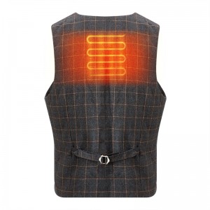 Hot selling stilfulde opvarmede mænd waistcoat med batteristrøm