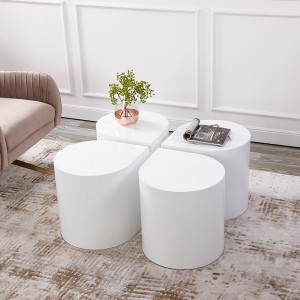 Petal Design Esthetic Luxury Coffee Table Set 4 Guld Side Borde til stue Moderne