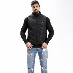 5V batteridrevet genopladelig opvarmning Veste, elektrisk opvarmet vest til mænd