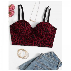 Plus leopard ruched bust underwire bh