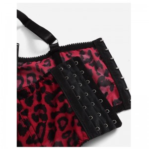 Plus leopard ruched bust underwire bh