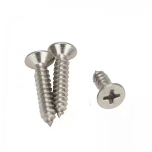 201 rustfrit stål forsænket hoved selv-tapping skrue fladt hoved selv-tapping skrue brugerdefineret kors selv-tapping