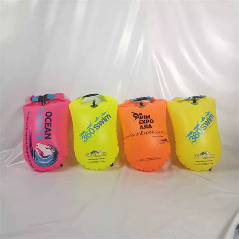 oppustelig svømning udendørs opbevaringspose float taske vand bøje, oppusteligt udstyr bøje