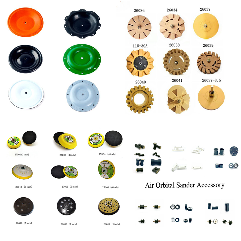 En række pneumatiske tilbehør kan tilpasses