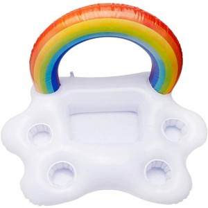 Drikkevarer Frugt Service Bar, Oppustelig Floating Rainbow, Cloud Drink Rack Cup Holder til pool