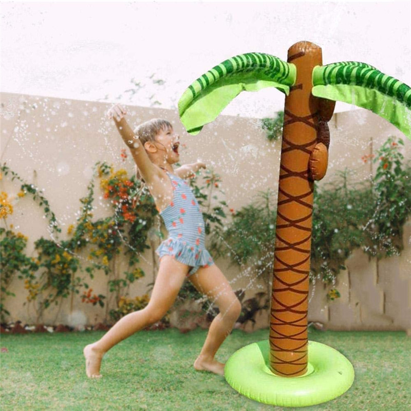 Oppustelig palme kokosnødt træ legetøj, udendørs float dekoration til strand baggrund