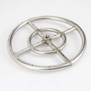 Stålrund Fire Pit Burner&Metal Pipe Light Fixture