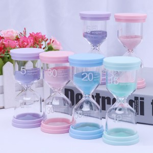 Sandtimere til børn, førskolelæring legetøj, farverige timere 1/3/5/10/15/30 minutter klasseværelset timer, timeglas tandbørste timer, sensoriske legetøj