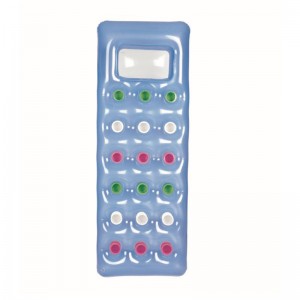 Luft sofa pvc lounge stol svømning udstyr flydende 18 huller udendørs madras