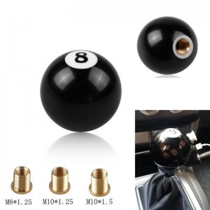 Factory Wholesale Custom Universal Manual Racing Car Adaptation Gear Shift Knob Harpiks Kuglehoved Med Adaptere Graveret Skift Knap og Adapter