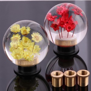 Factory Wholesale Custom Universal Manual Racing Car Adaptation Gear Shift Knob Harpiks Kuglehoved Med Adaptere Graveret Skift Knap og Adapter