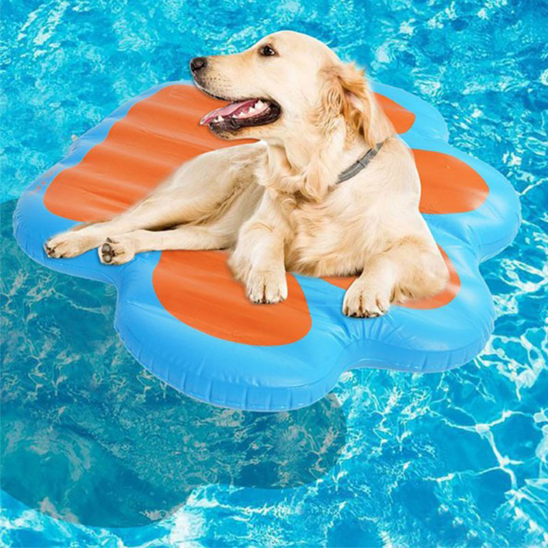 Factory PVC oppustelig flydende pet række til hund, hund float til pool, oppustelig ophold tør flyde til hunde