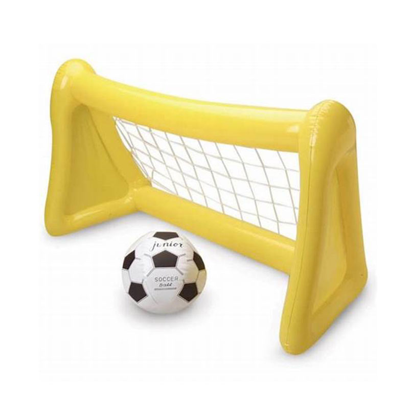OEM ODM oppusteligt fodboldmål med blow up ball legetøj, sommer svømning vand sportsspil