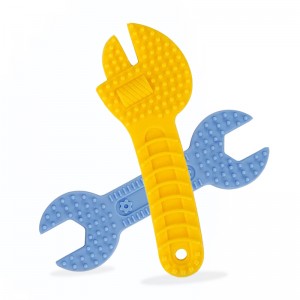SPANNER HAMMER SKRICK TANGER FORME BPA Gratis Silicone Baby Tandething Legetøj