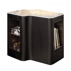 Soveværelsesmøbler Træbed omnatbord med skuffer Brystkabinet Valnød eller hvid