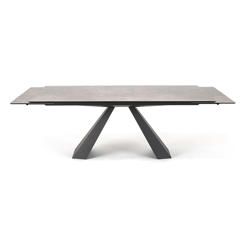 Italiensk minimalistisk sintret sten spisebord rektangulært spisebord sæt 6 sæder