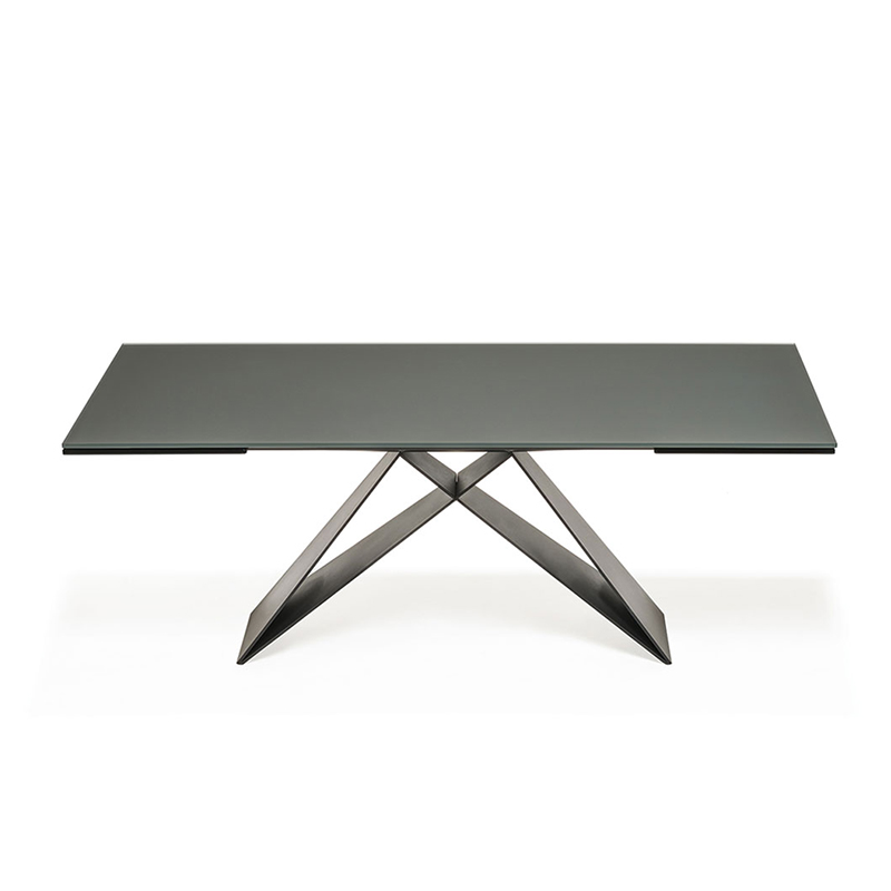 Italiensk moderne design 8 personer keramisk sintret sten rektangulær spisebord sæt 6 sæder