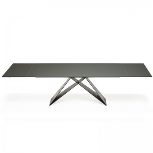 Italiensk moderne design 8 personer keramisk sintret sten rektangulær spisebord sæt 6 sæder