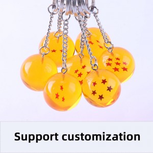 Dragon Ball Z 7 Stars Balls 2.7 cm PVC Figurer Toys Keychain Pendant Star Dragon Ball Z Keying Cartoon fans samling Nye gaver til børn