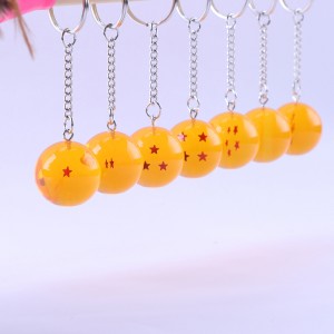 Dragon Ball Z 7 Stars Balls 2.7 cm PVC Figurer Toys Keychain Pendant Star Dragon Ball Z Keying Cartoon fans samling Nye gaver til børn