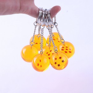 Dragon Ball Z 7 Stars Balls 2.7 cm PVC Figurer Toys Keychain Pendant Star Dragon Ball Z Keying Cartoon fans samling Nye gaver til børn