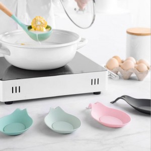 Engrosvarmebestandig køkkenkeholder Holder Almond Form Silicone Spoon Rest