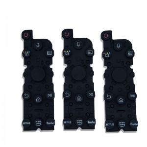 OEM Trykt logo silikone specialfremstillet silikone knap gummi tastatur tv fjernbetjening controller