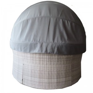 Steel&Wicker Sunbed Set med lys