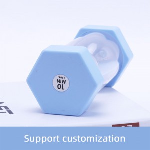 30 minutters lærer sand ur lilla hexagon plastik timeglas sandtimer til boligdekorationer og uddannelse