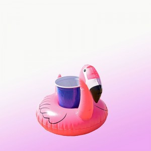 Mini Cup Holder oppustelig flamingo drikke float vand drik sæde