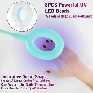 M&r 102 trådløs LED -neglelampe&16W fluorescerende lampe