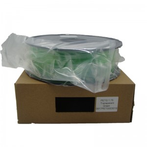 Pinrui 3D -printer 1,75mmpetg filament gennemsigtig farve til 3D -printer
