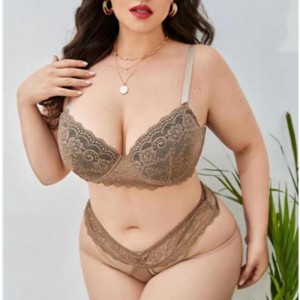 Sexet lingeri sæt lase talje bælte scalloped bh med speciel sexet hofte firkant design