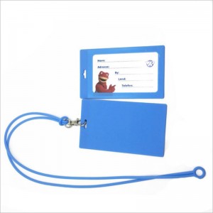 Fabrik engros silikone ID -kortholder badge id Navn kort sag tagholder med et klart akrylvindue