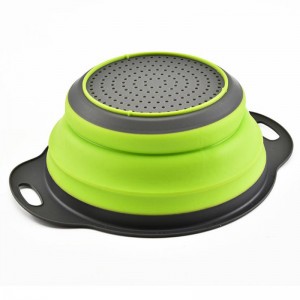 Multifunktionen sammenfoldelig vegetabilsk frugtvask opbevaringsvaske plastfilter sammenfoldelig drænkurv