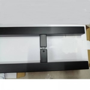 SS-031 Sort høj kvalitet rustfrit stål glasdør Push træk håndtag H Form dobbelt side, 24 tommer firkantet skydedør håndtag