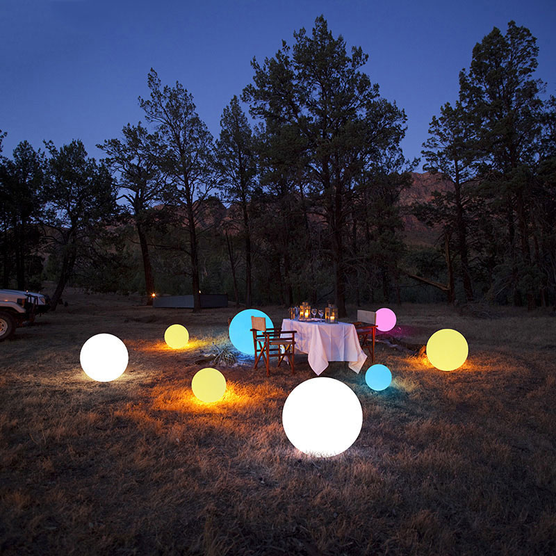 Mood Light/Color Change Møbler Illuminate Balls Form Magic Outdoor LED Glow Ball Light Dekorativ trådløs fjernbetjening LED SOLAR LAMP