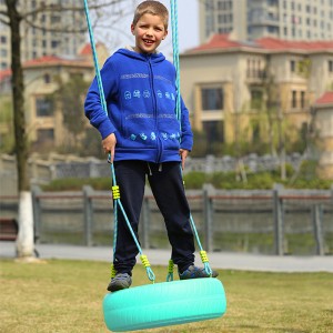 Udendørs LED -sving glødende rundt farverig hængende farve skiftende LED møbler dæk sving