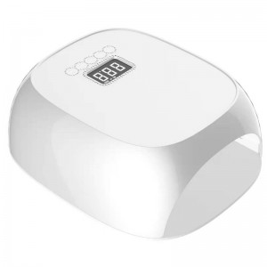 M&r 801pro trådløs LED -neglelampe, trådløsnegletørrer, 72W Genopladeligt LED -neglelys, bærbar gel UV LEDneglelampe med 4 timerindstillingssensor og LCD -display grøn