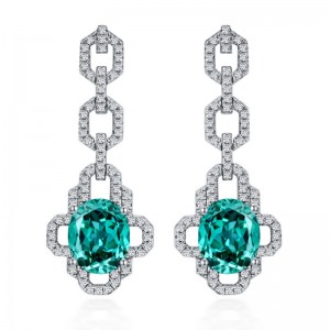 Tuochen smykker tilpasset sterling sølv 925 med høj kulstof diamant sten ørering