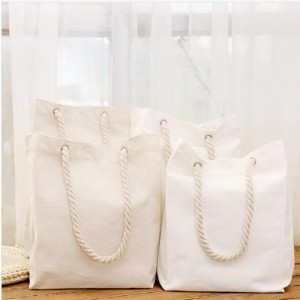 Lærred mode indkøbspose