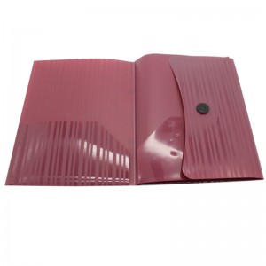 A4 -størrelse PP Plastic Button -dokumentpose til skole og kontor