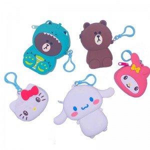 Søde og små kartonfigurer silikone emaljeposer til børn