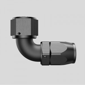 Fuld flow 90 grader en skærer drejelig slange ender