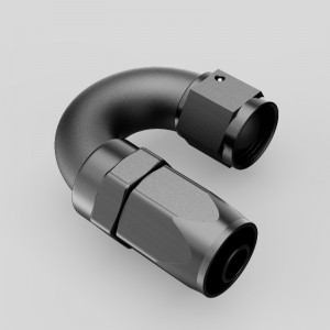 180 Grad Aluminium One Piece Full Flow Swivel Slang End AN4 AN6 AN8 AN10 AN12 Fittings