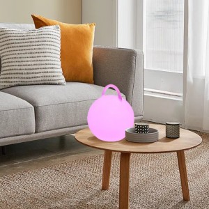 LED farverig atmosfære sengelampe med håndteret berøringskontrol trådløs opladning rundt moderne bordlampe med højttalere